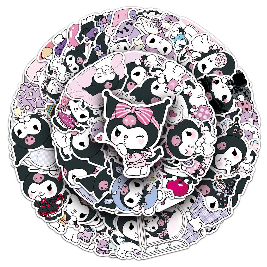 50 Kuromi Graffiti Stickers - Cute Cartoon Decor for Phone, Computer & Water Bottle
