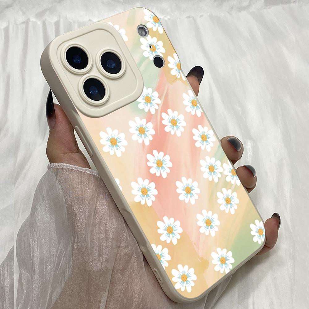 M425 Awesome Peaceminusone Daisy Art Angel Eyes Soft Phone Case for iPhone Samsung Galaxy Xiaomi Rdemi Huawei Honor Infinix Realme OPPO Vivo All Model