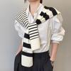 The Four Seasons Knitted Preppy Striped Intersect Shawl High-Grade Summer Office Air-Conditioned Room Neck And Shoulder Scarf