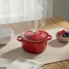 Sirds formas emaljēts katls Nonstick čuguna sirds panna Mini piena katls Siltuma saglabāšana čuguna katls Viegli tīrāms