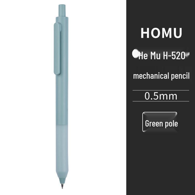 He Mu Press-Type Mechanical Pencil - Student Use, Refillable Lead