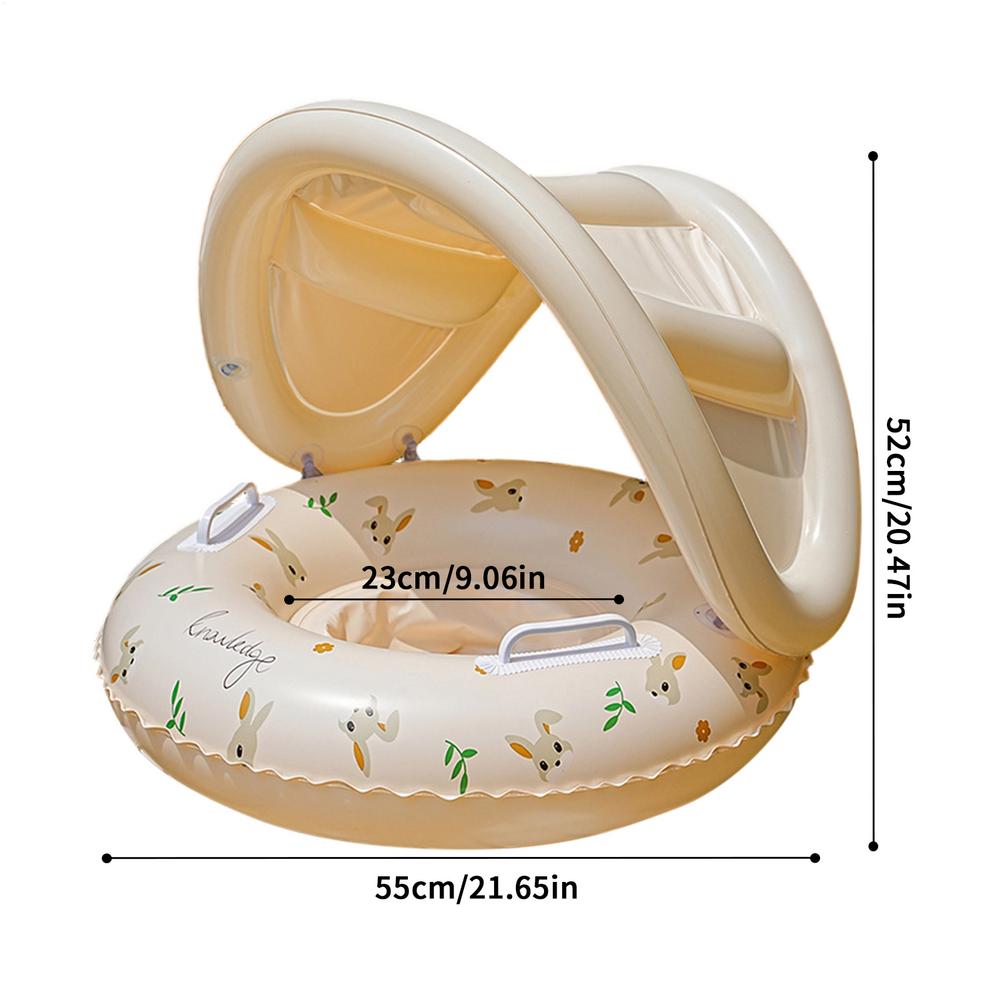 

Kid Float with Canopy Baby swimming ring with sunshade Inflatable baby pool float mat Kid Swimming Float Water Play Supplies