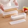 Spaghetti Container Pasta Noodle Organizer Box PP Clear Rectangle Leakage Proof Food Container for Fridge Kitchen