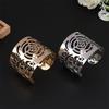 Chunky Wide Metal Bracelets For Women Open Cuff Exaggerated Cuff Bangles Trend Charm Arm Jewelry  Gifts