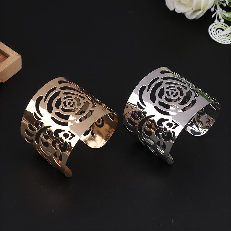 Chunky Wide Metal Bracelets For Women Open Cuff Exaggerated Cuff Bangles Trend Charm Arm Jewelry  Gifts