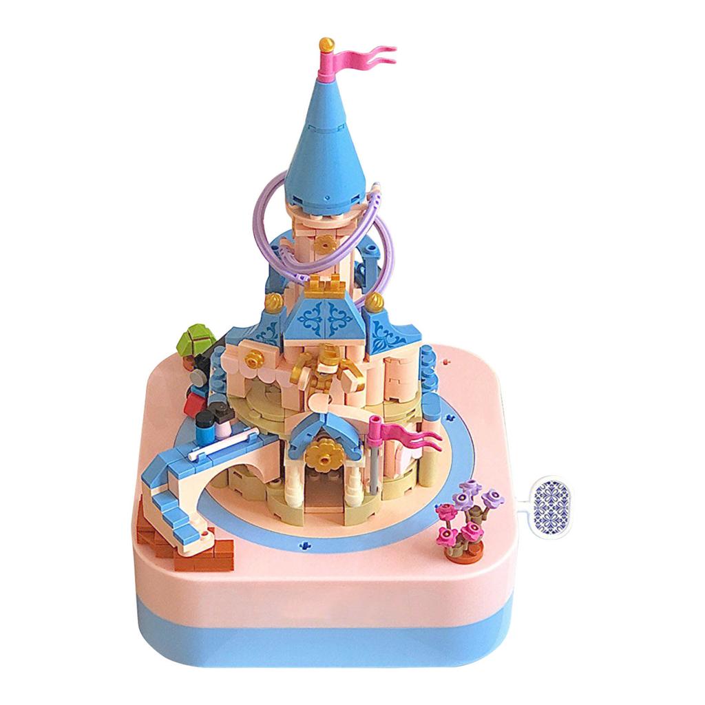 Music Box Building Block for Kids Clockwork Movement Exquisite Castle Building Block