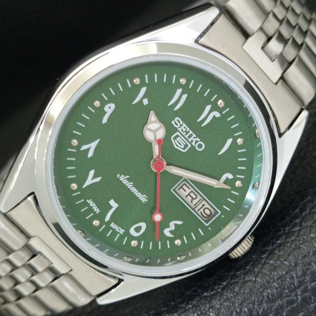 REFURBISHED SEIKO 5 AUTOMATIC 6309A VINTAGE JAPAN MENS GREEN WATCH a441281-4 Sk-a441281