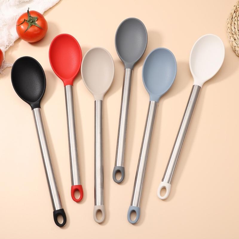 Leak Proof Silicone Serving Spoon Feature Full Seal Design for Spill Proof Transfer of Soups Sauces and More In Kitchen