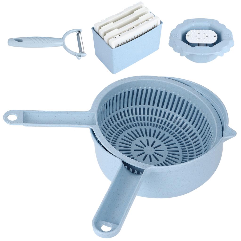 Food Shredder Chopper Multifunction Manual Vegetable Potato Grater Kitchen Utensils Blue