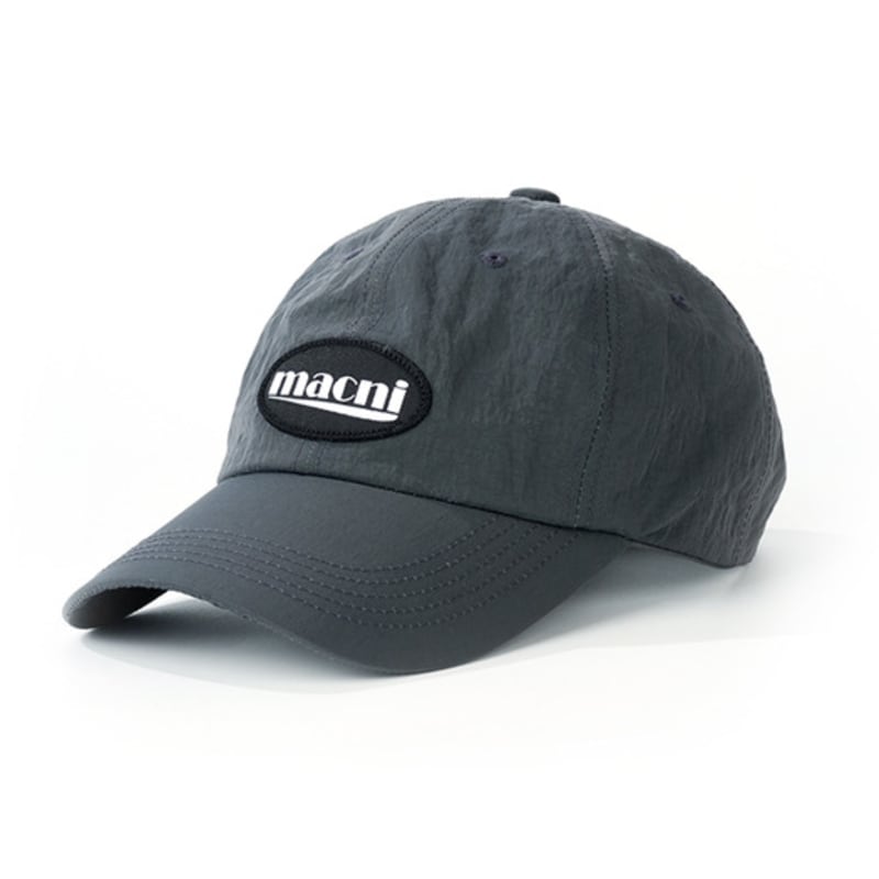 macni LOGO PATCH NYLON DEEP CAP_CHARCOAL
