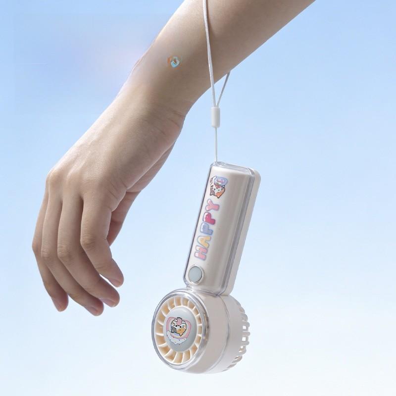 Cartoon Mini Usb Handheld Fan With 3 Speed Settings For Students And Travel