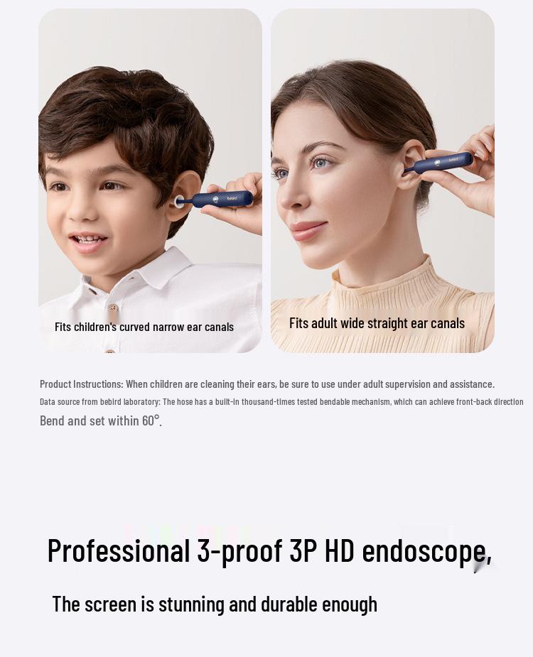 HD Camera Earwax Remover - Luminous Smart Visual Ear Pick for Adults & Kids