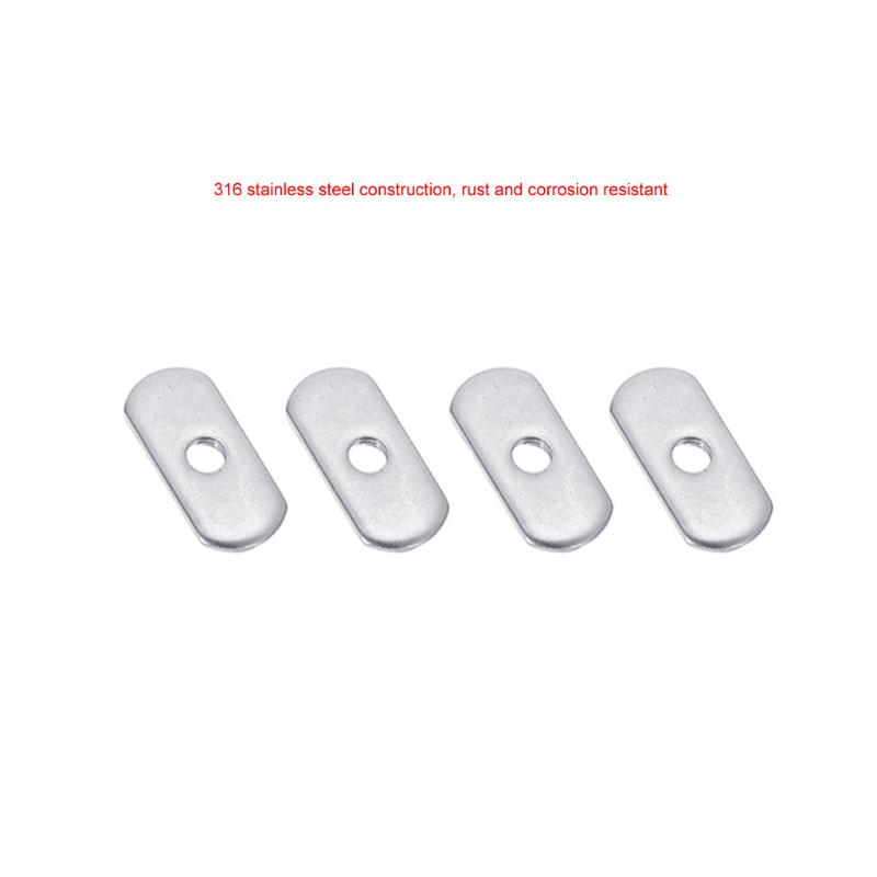 4Pcs M5/M6 Stainless Steel Kayak Canoe Sliding Nut Side Mount Slide Track Rail Silders Fishing Rod Pole Holder Mounting Nuts