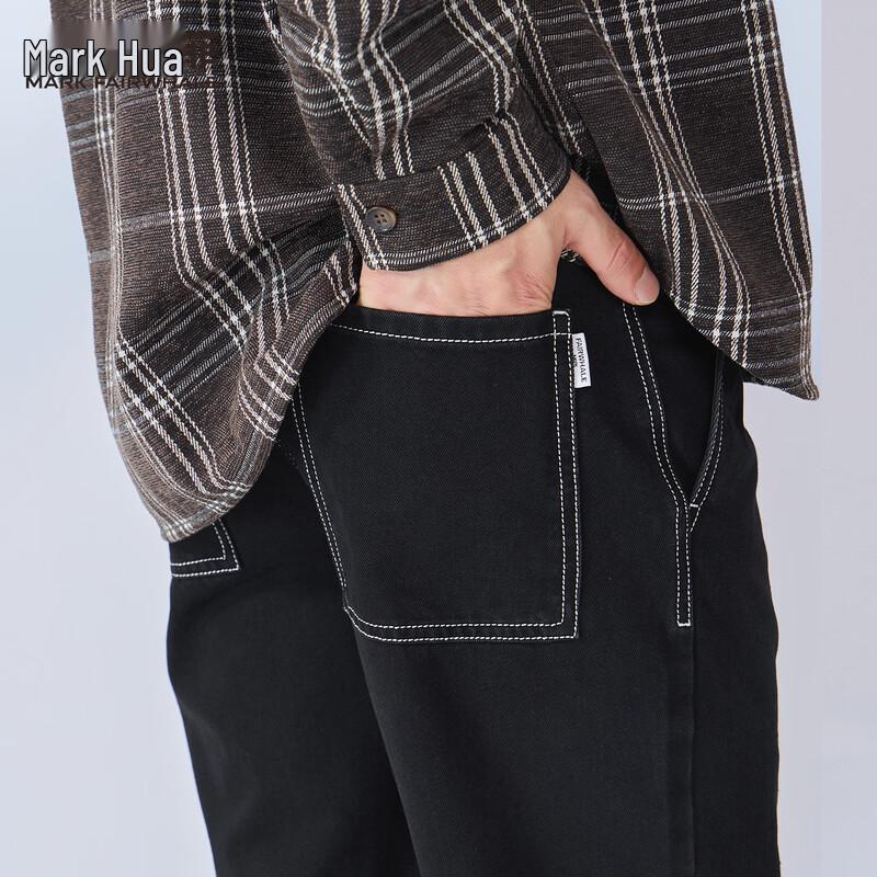 Mark Fairwhale Men s Straight-Leg Contrast Stitch Elastic Jeans 32/82A
