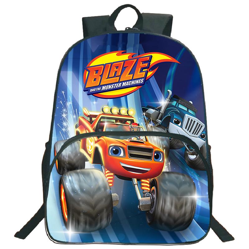 Blaze And The Monster Machines Children's Backpack Schoolbag Boys Girls Backpack Students Large Capacity Travel Bookbag Mochila