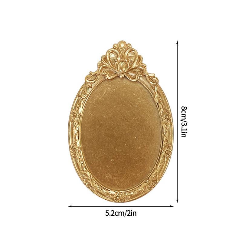 

Золотой Европейский ретро-стиль декоративный поднос настольная косметика ювелирные изделия тарелка круглый металлический поднос ювелирные изделия блюдо серьги кольца лоток для хранения