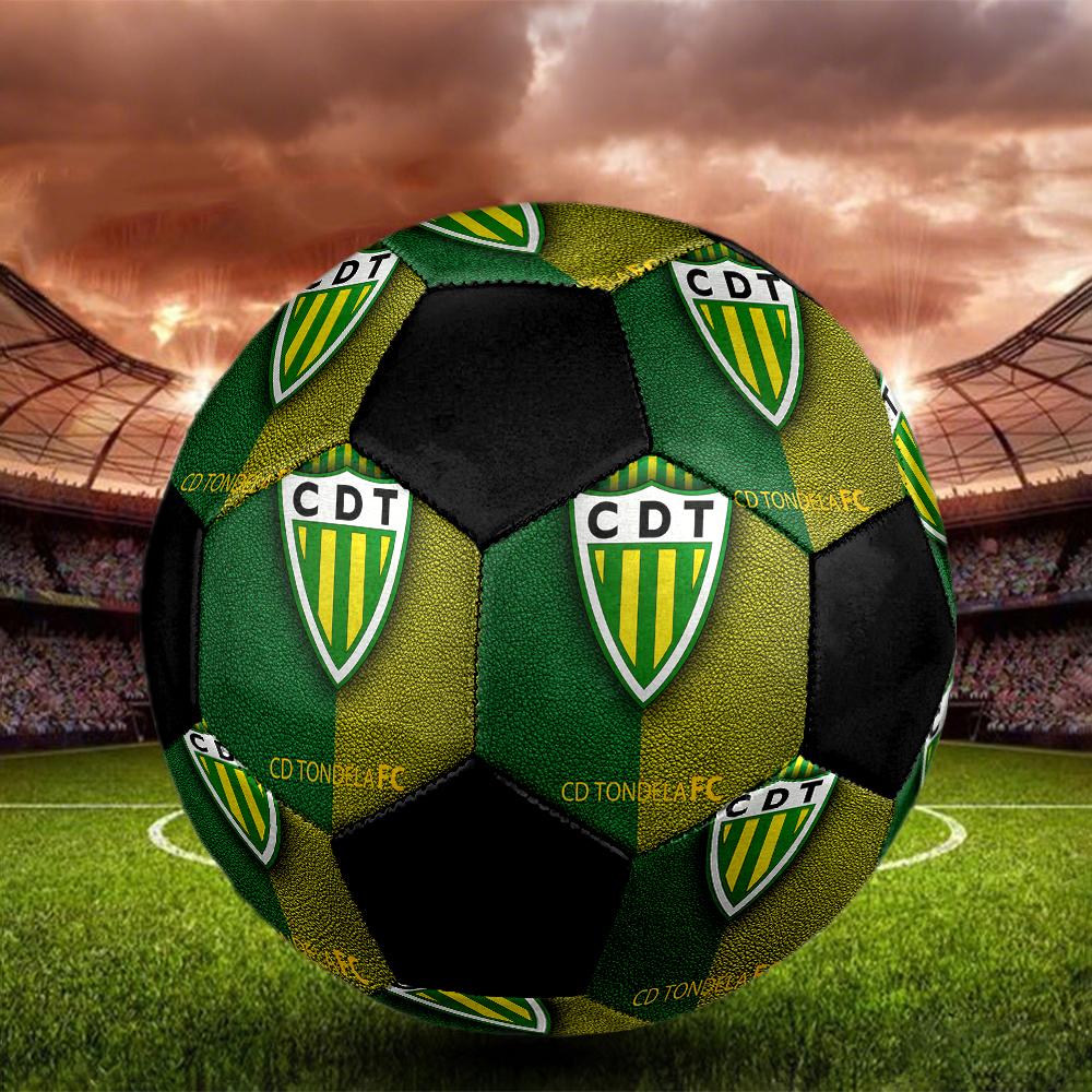 SIZE 5 CD Tondela Soccer Ball Colorful All Ages Machine Stitched PVC Competition Ready Durable High-Bounce