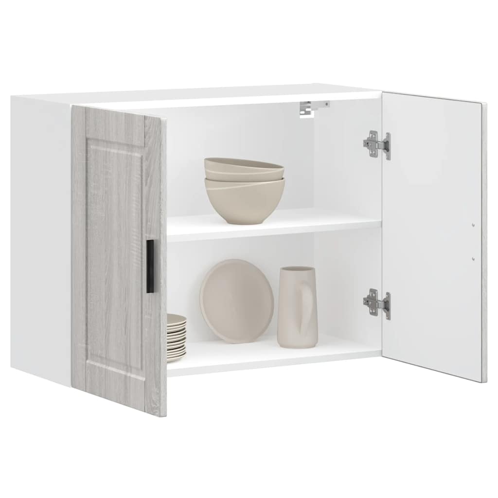 Porto Kitchen Wall Cabinet Gray Sonoma Particleboard