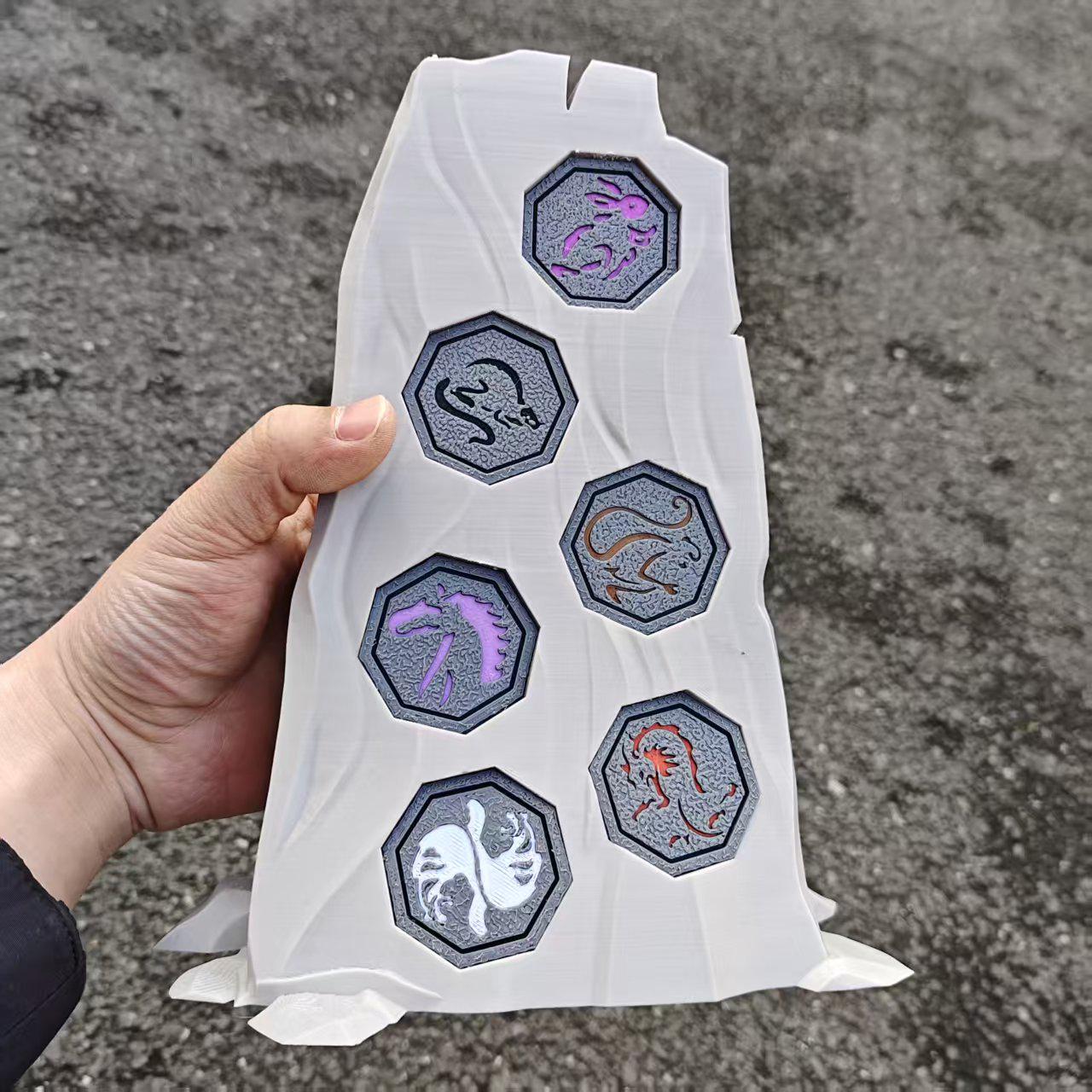 Twelve Zodiac Talisman Stone 3D Model - Inspired by Jade s Adventures