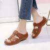 fashion Summmer Women's Slippers Open Toe Round Toe Shoes for Women Outdoor Wedges Slides Causal Anti-slip Sandals Slip on Sandals