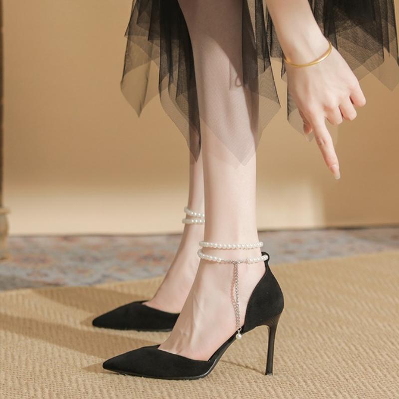 Fashion 2025  Shoes for Women Pointed Toe  Thin Heels Stripper Woman Pumps Wholesale Chic Point  Popular On Sale Comfortable and Elegant