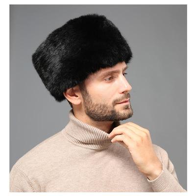 Neu Winter Outdoor Mann Echte Kaninchen Pelzmütze Natürliche Warme Kaninchen Pelz Hüte Männliche Qualität 100%