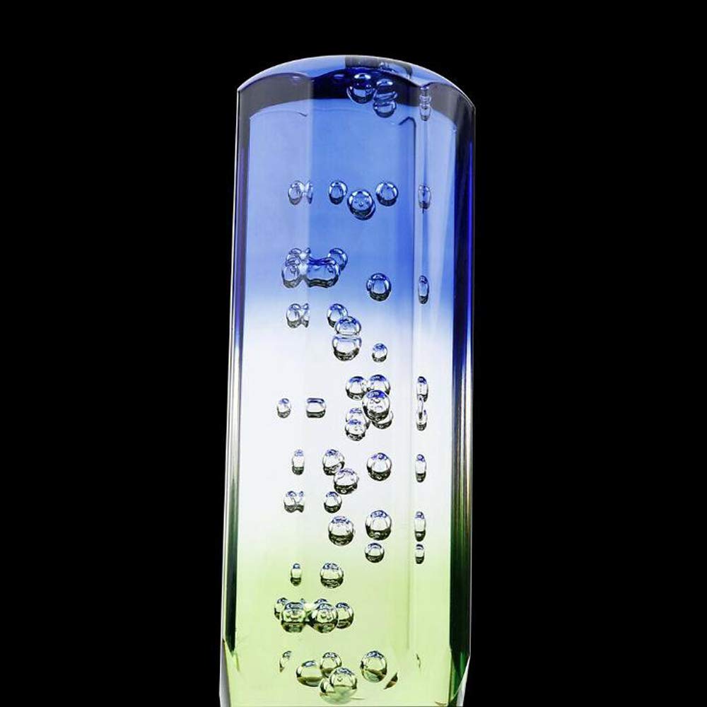 HANSWD Universal Crystal Shift Bubble Compatible with Includes 3 Fits Most Japanese Cars Blue White Green Knob, Octagonal, 100mm, Gate, AT/MT