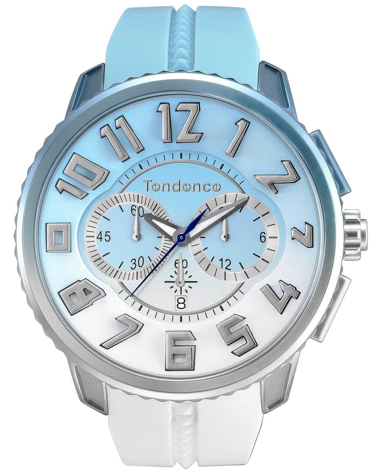 

Watch Light Dial Aluminum Mineral Glass Quartz 51MM Watch TY146105 Genuine Imported Product Blue [Tendence] Blue/White