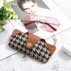 Printing Glasses Storage Bag Korean Style Sunglasses Organize Houndstooth Glasses Bag  Male
