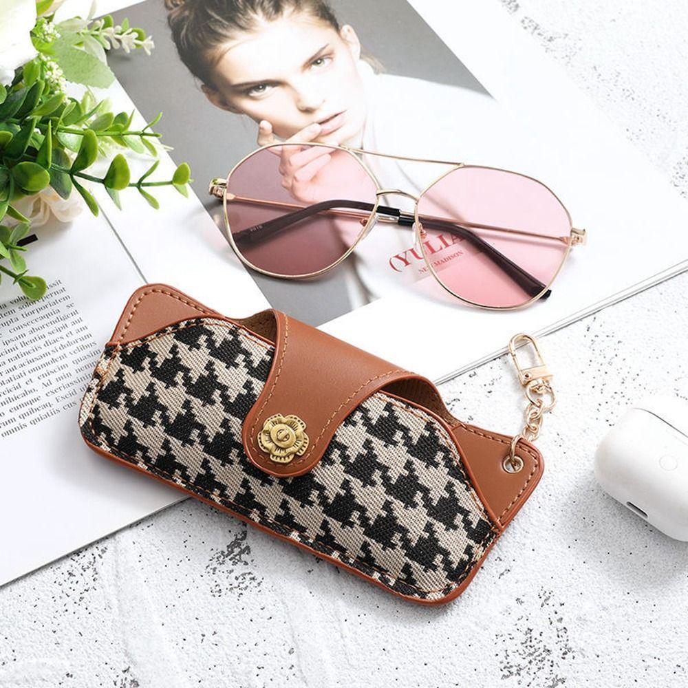 Printing Glasses Storage Bag Korean Style Sunglasses Organize Houndstooth Glasses Bag  Male
