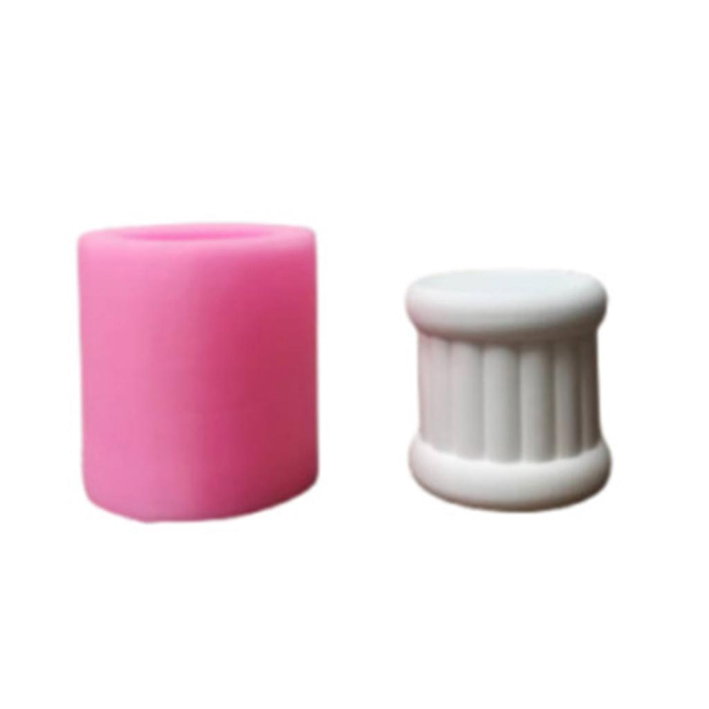 Candle Mould Decors Casting Molds DIY 3D Silicone Mould Cylinders Candle Mould Silicone Molds Handicrafts Candle Holder