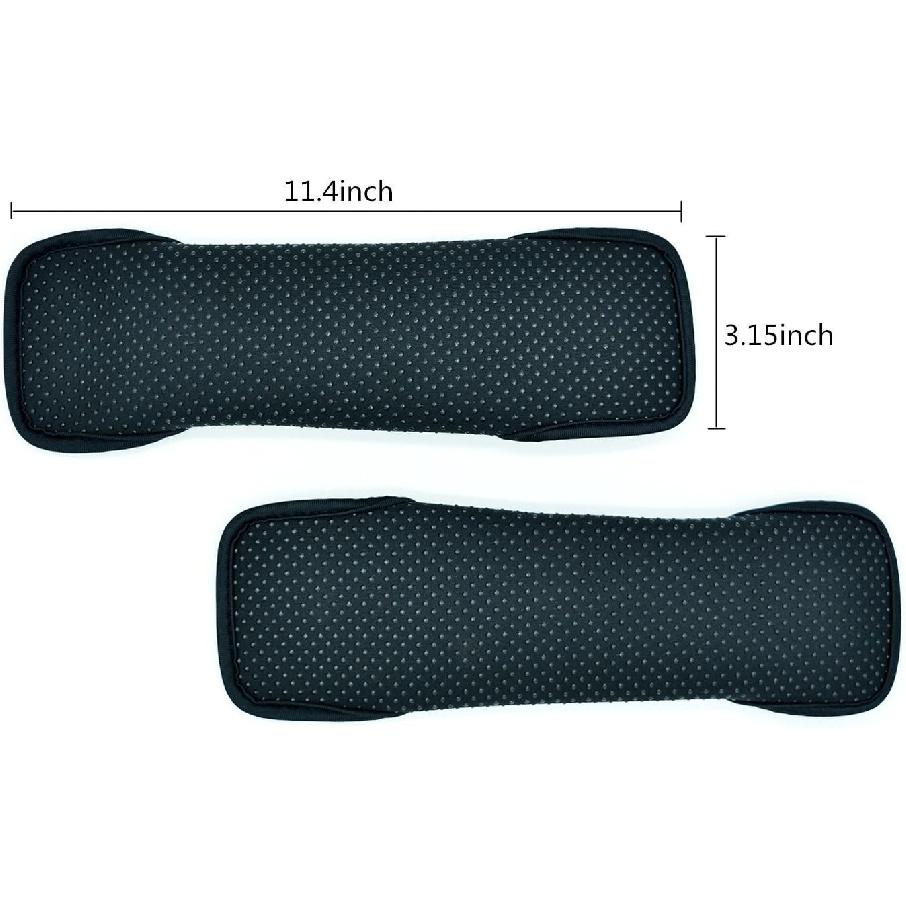 Wanty 1 Pair Black Color Neoprene Multipurpose Comfort Shoulder Strap Pads Shoulder Cushion Pad Protector for Backpack Rucksack/Travel Bag/Car Seat