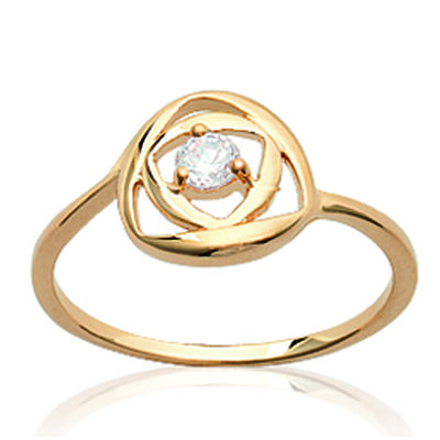Gold Plated Ring 'Goddess' White Gold - 11 Mm