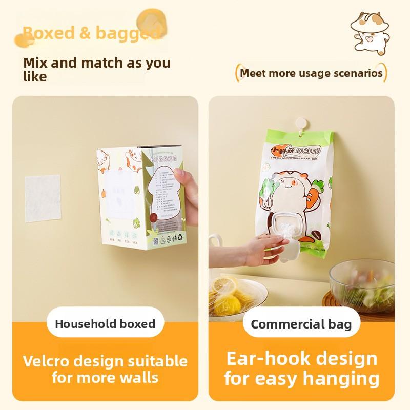 Disposable Cling Film Cover, Household Wall-mounted Pull-out Fresh-keeping Bag, Kitchen Vegetable Leftovers, Fruit Fresh-keeping Cover