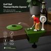 Golf Game Bottle Opener Desk Clamp Design Golf Player Figurine Beer Opener With Golf Ball Opener Funny Golf Themed Bar Decor