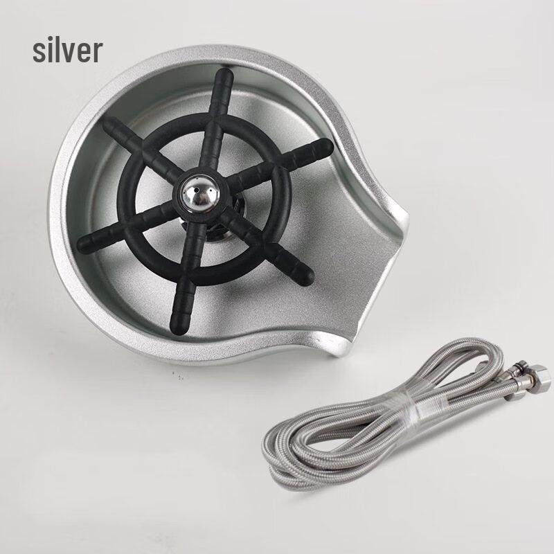 Embedded Coffee Bar Glass Rinser with High-Pressure Faucet and Drain Tray