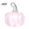 Versatile Seasonal Accents Natural Crystal Pumpkin Pendant, Mini Carved Stone Charm with Window Display Ornaments Metal Hook, Halloween Micro
