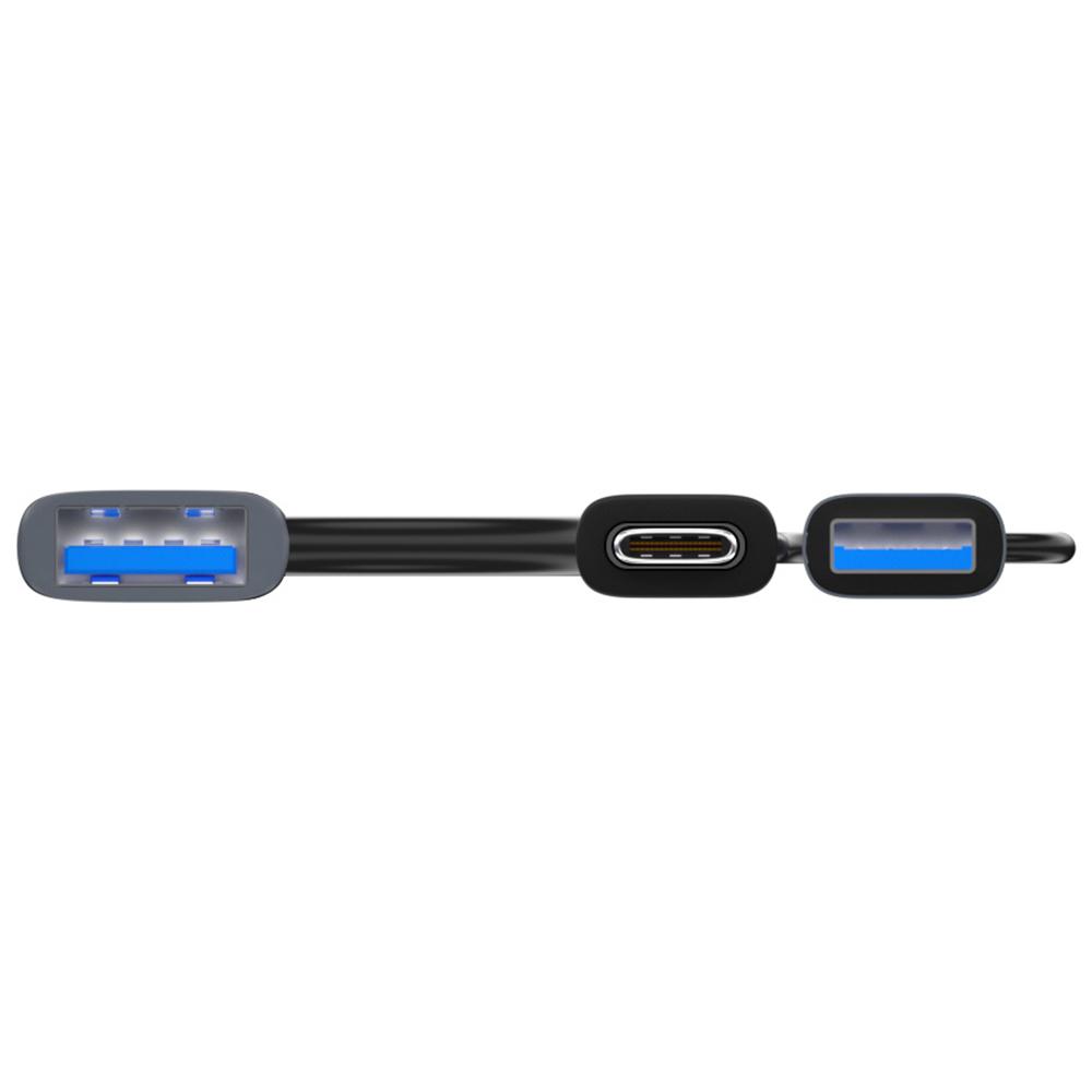 

ADS-303D 7-in-1 Multifunctional Hub USB+Type-C to USB 3.0+6x USB 2.0 Splitter As Shown A