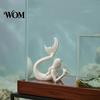 Modern Home Soft Furnishings 3D Printed Mermaid & Starfish Figurine, Exquisite Sculpture, Ocean Small Statue for Bay Window Theme Desktop Ornament