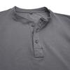 Men's Solid Color Long Sleeved Lapel T-shirt Top, Men's Loose Shirt