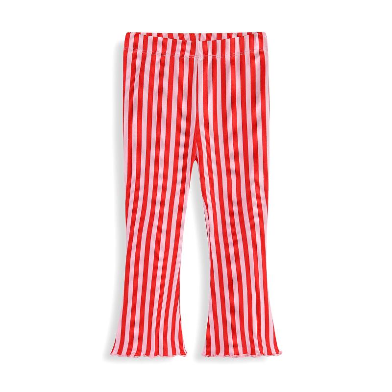 Girls Striped Knit Micro-Flare Leggings - Children s Pants 2T/80-90cm