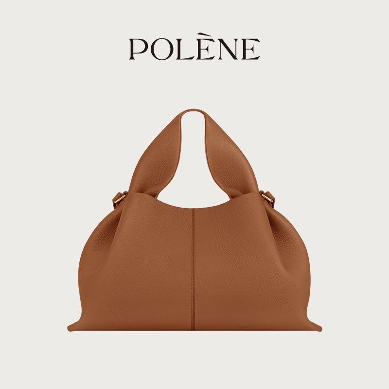 Polene Cloud Bag Dumpling: Genuine Leather Single Shoulder Crossbody Handbag. In Stock.
