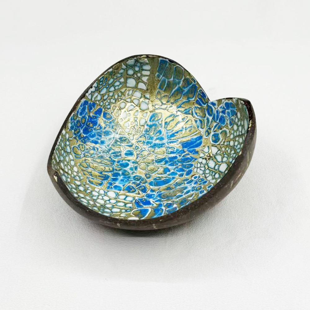 14*14*3 CM Heart Candy Bowl Blue Key Bowl Serviceable Coconut Bowl  Bedroom