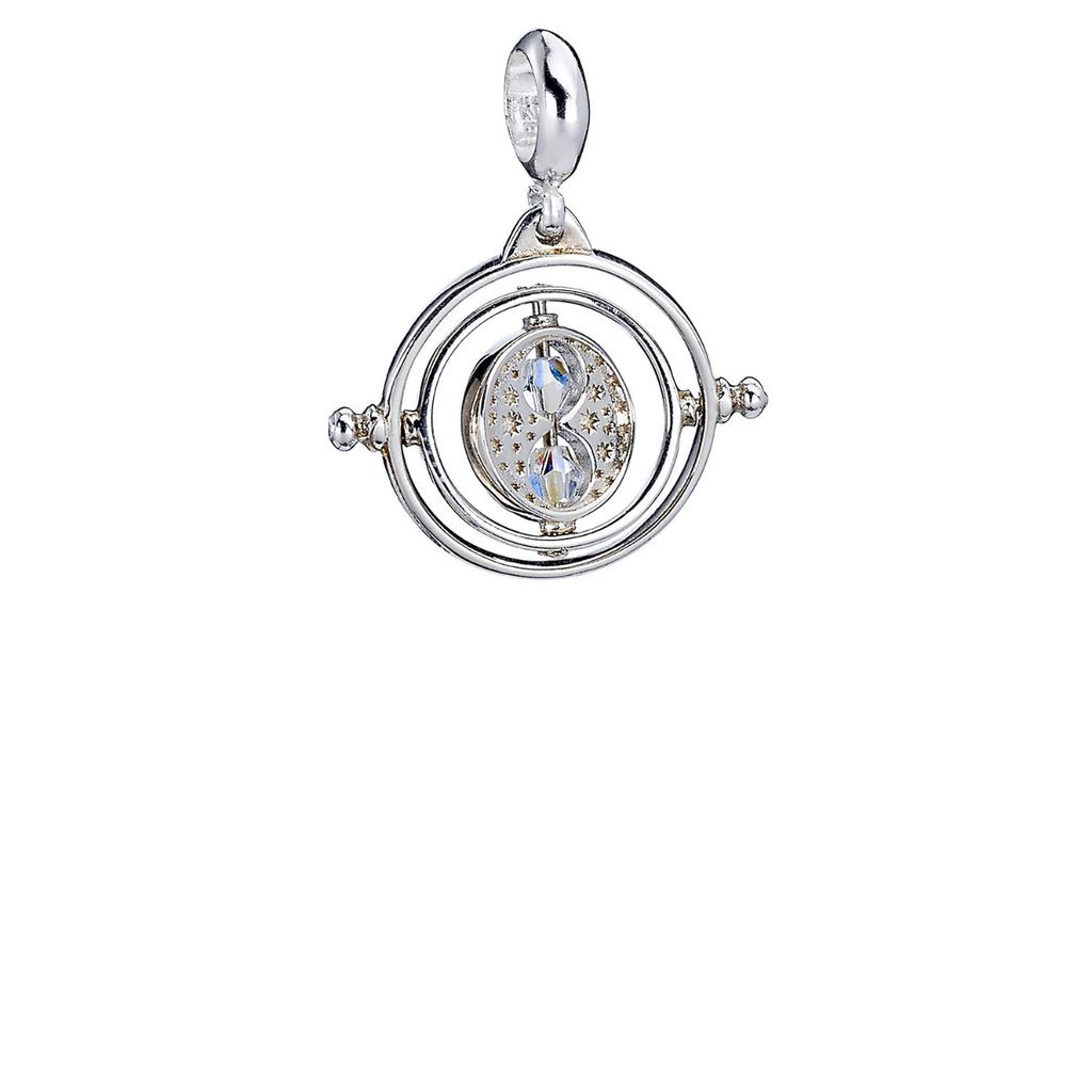 Harry Potter Sterling Silver Time Turner Slider Charm with Crystals