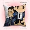 Popular Game Hank and Connor Pillow Covers Cartoon Sofa Decorative Home Double-sided Printing Short Plush Cute Cushion Cover