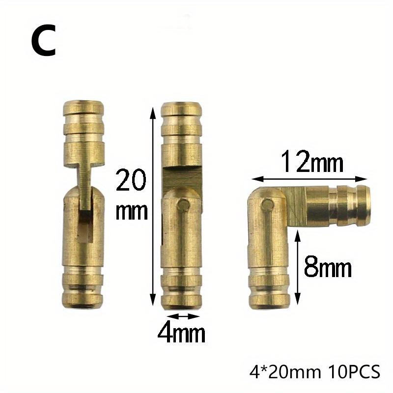 10Pcs Copper Barrel Hinges Cylindrical Hidden Cabinet Concealed Invisible Brass Hinges For Jewelry Box Case Furniture Hardware