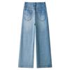 Women's Light Blue High-Waisted Slim-Fit Straight-Leg Jeans - Spring 2025, Pear-Shaped Slimming, Versatile Design