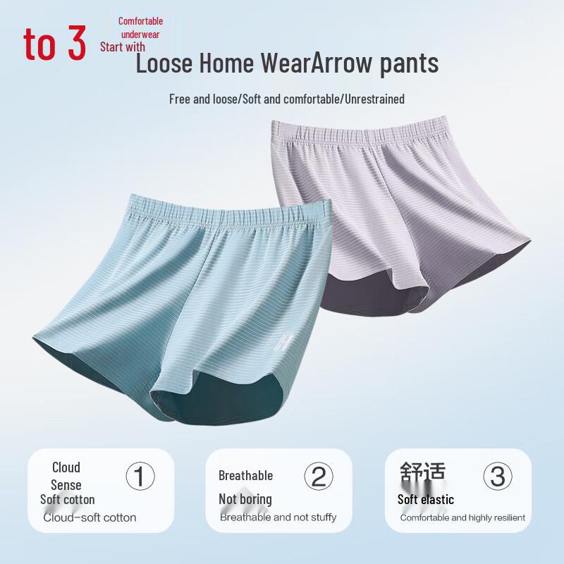 Hodo Men's 40S Cotton-Spandex Striped Boxer Briefs 3-Pack