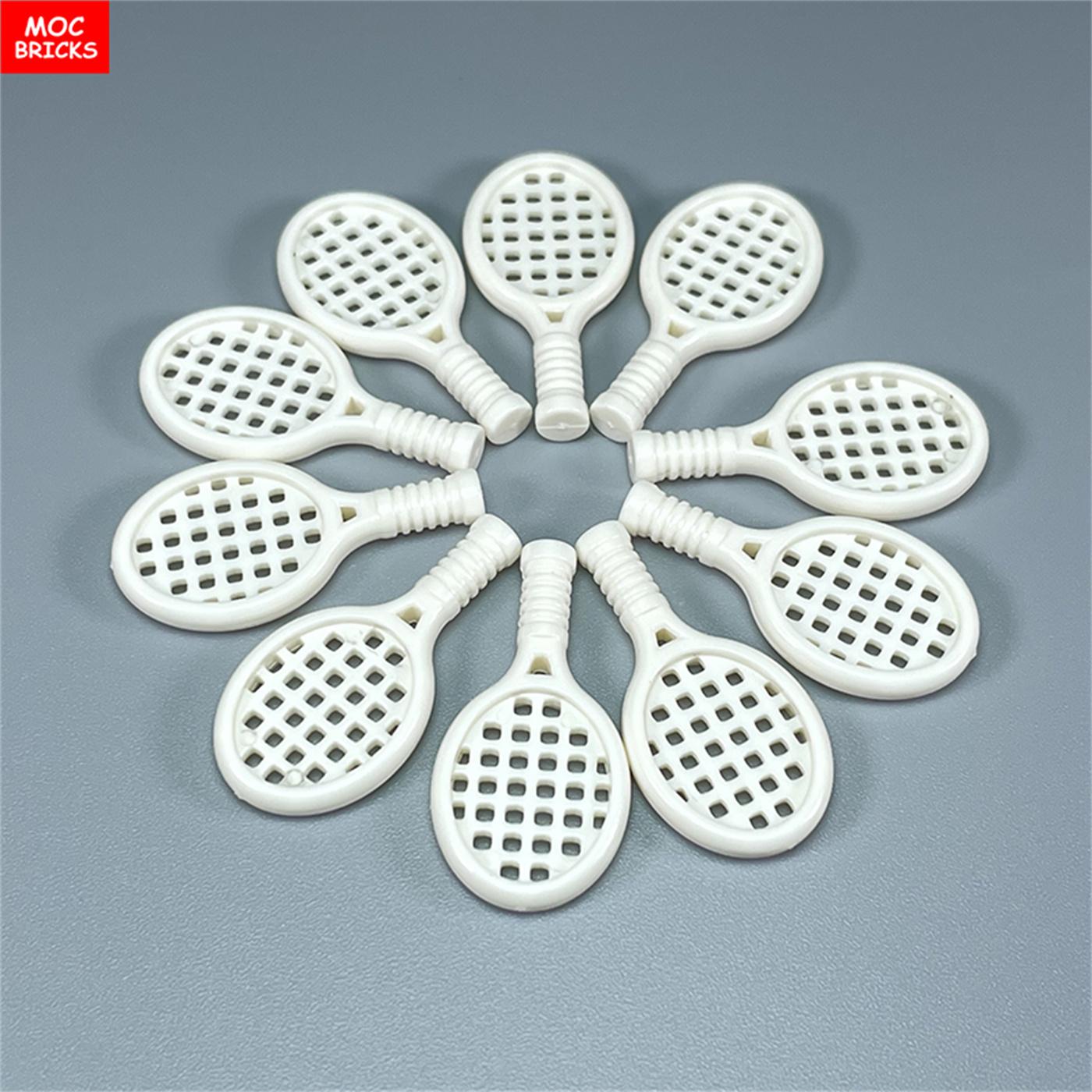 

10pcs/lot Custom Build Bricks Sports Utensil Tennis Racket 93216 4cm Figure Badminton Assembling Bricks Assembled Playthings Children Kids Xmas Gifts