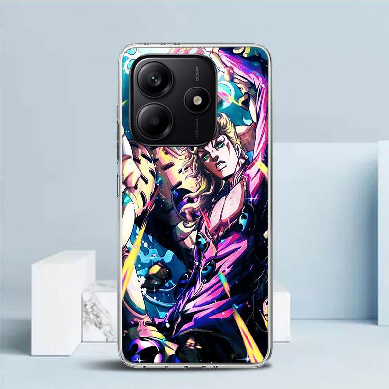 JoJo Adventure Giorno Giovanna Phone Case For Xiaomi Redmi Note 15 14 14S 13 12S 12 Pro Plus 11S 11 11T 11E 10S 10 + Soft TPU Ba